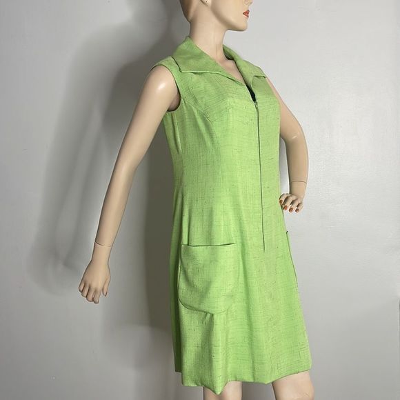 Vintage Mod Lime Green Adele Simpson Dress - Picture 4 of 15
